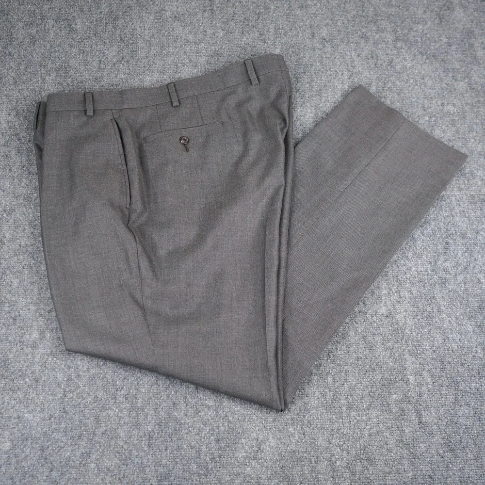 Lauren Ralph Lauren Dress Pants Mens 42x32 Gray Flat Front Classic Trousers